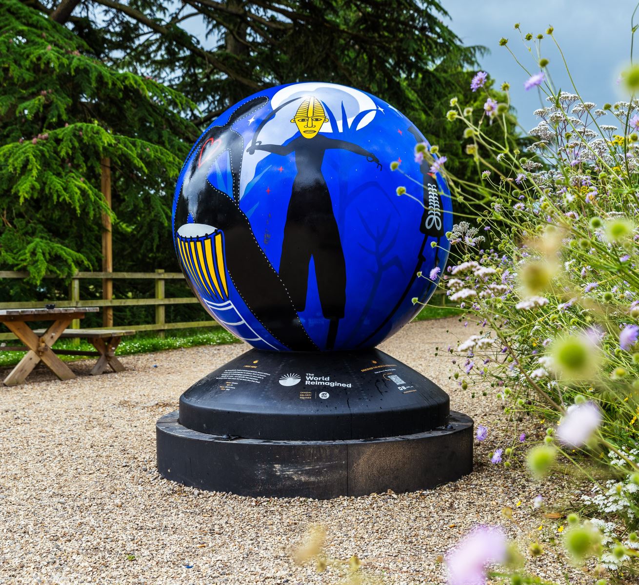 Globe statue outdoors